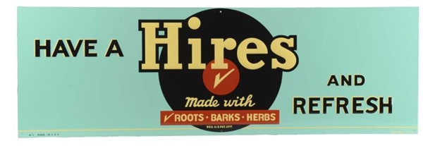 HIRES ROOT BEER EMBOSSED THICK GAUGE TIN SIGN     