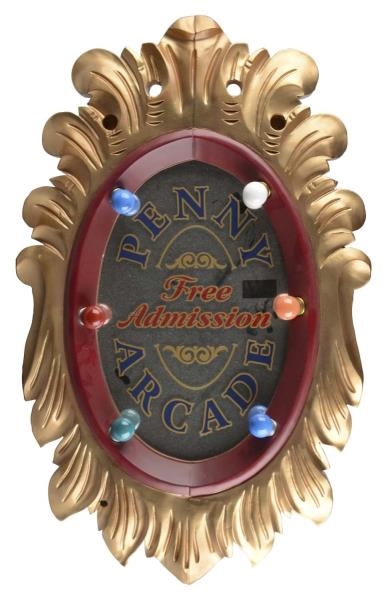 PENNY ARCADE LIGHTED MIRROR SIGN                  