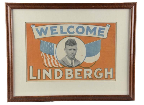 WELCOME LINDBERGH POSTER                          