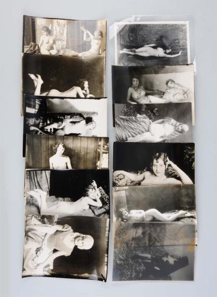 LOT OF 13:   FRENCH VINTAGE NUDE PHOTOS.          