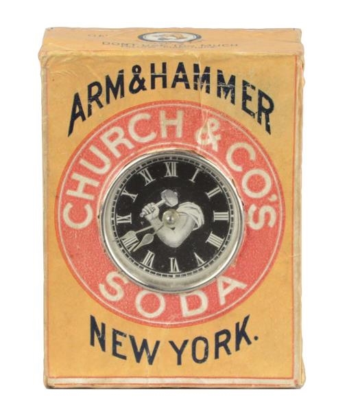 CHURCH & COS ARM & HAMMER ADVERTISING CLOCK      