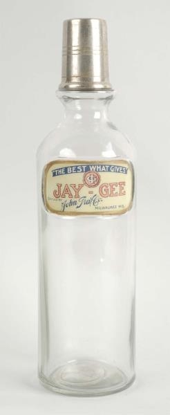 JAY-GEE SYRUP BOTTLE.                             