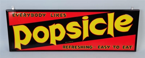 POPSICLE TIN EMBOSSED SIGN.                       