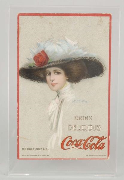 C.1910 COCA-COLA GIRL POSTCARD.                   