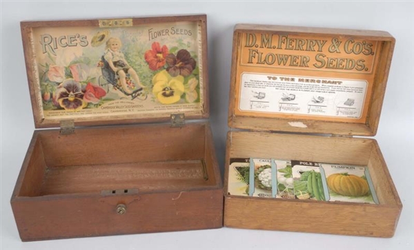 LOT OF 2: COUNTRY STORE SEED BOXES.               