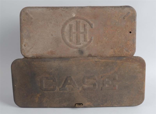 LOT OF 2: EARLY TRACTOR TOOL BOXES.               