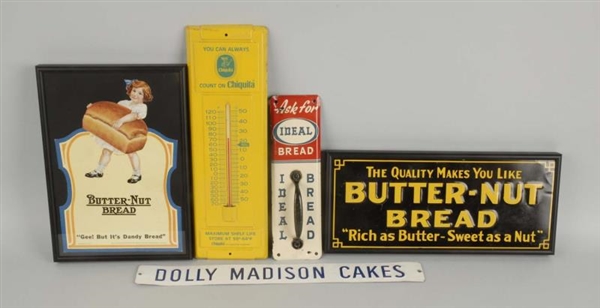 LOT OF 5: PRODUCT ADVERTISING SIGNS.              