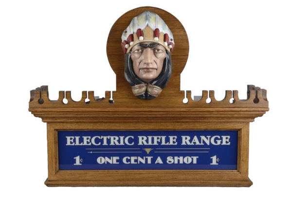 ELECTRIC RIFLE RANGE LIGHTED ARCADE SIGN          