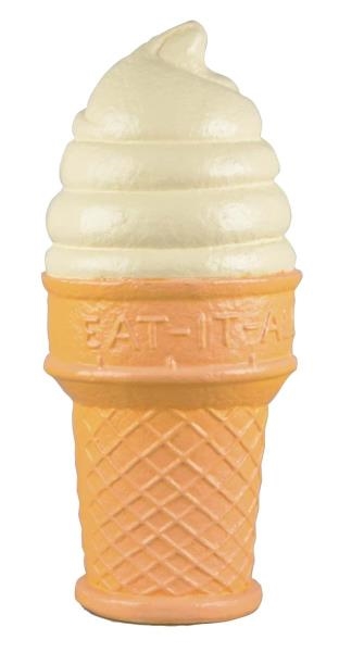 EAT-IT-ALL FIGURAL PLASTER ICE CREAM CONE DISPLAY 