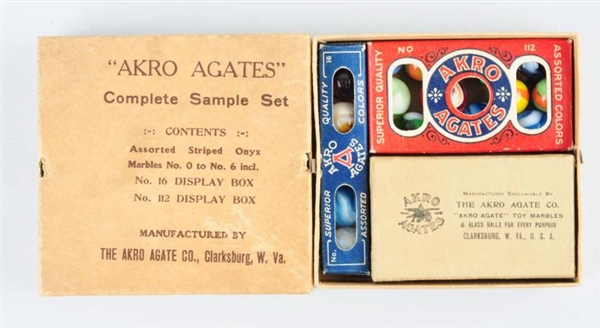 RARE AKRO AGATE COMPLETE SAMPLE BOX SET.          