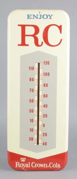 RC COLA PORCELAIN THERMOMETER SIGN                