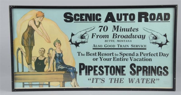 PIPESTONE SPRINGS ADVERTISING SIGN                