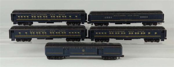 LOT OF 5: BALTIMORE AND OHIO PASSENGER CARS.      