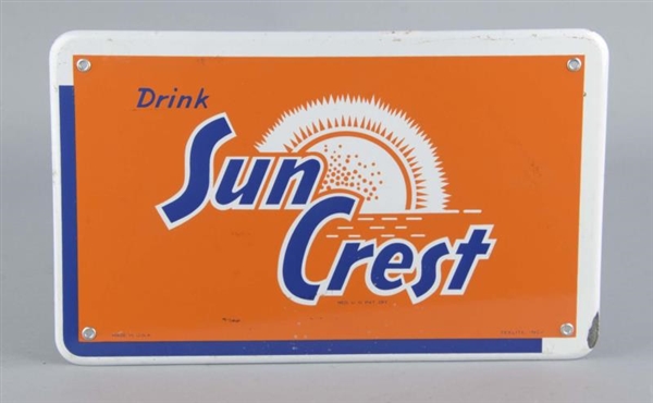 SUN CREST SODA PORCELAIN ADVERTISING SIGN         