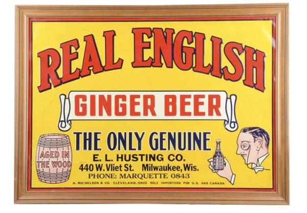 REAL ENGLISH GINGER BEER TIN ADVERTISEMENT        