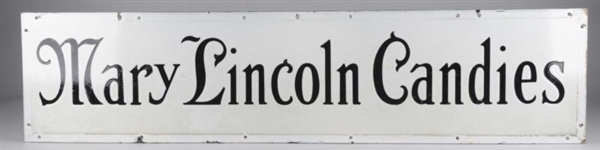 MARY LINCOLN CANDIES PORCELAIN SIGN               