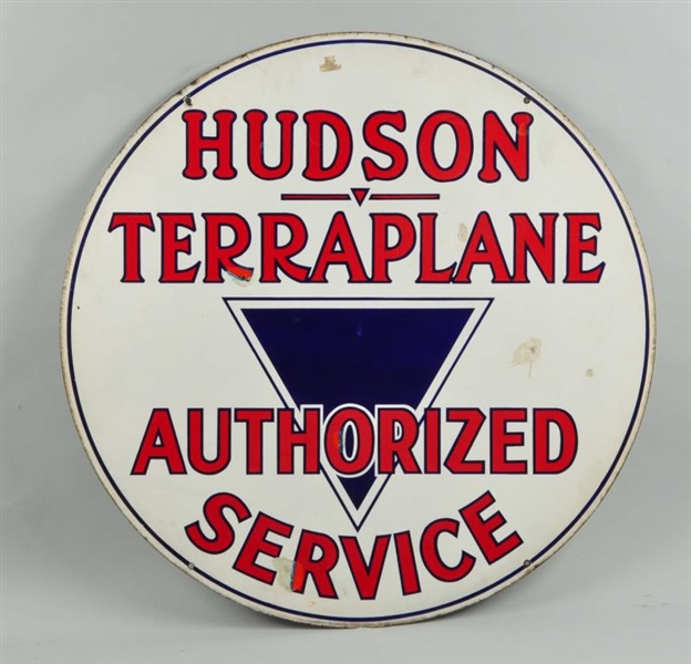 HUDSON TERRAPLANE AUTHORIZED SERVICE SIGN.        