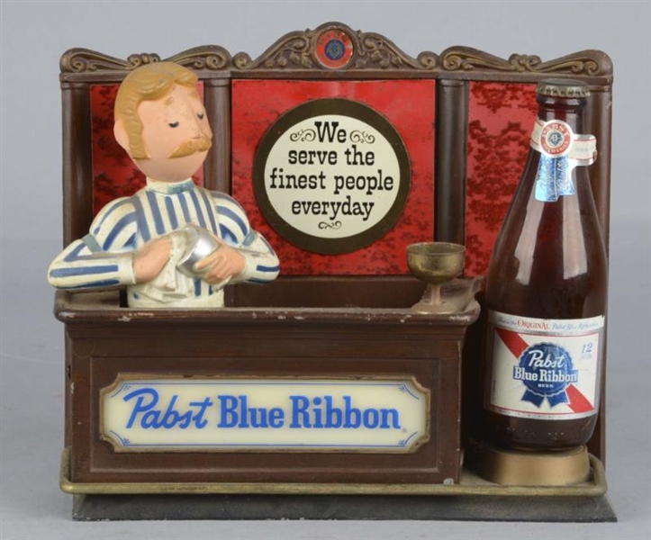 PABST BLUE RIBBON BEER BARTENDER & BAR DISPLAY    