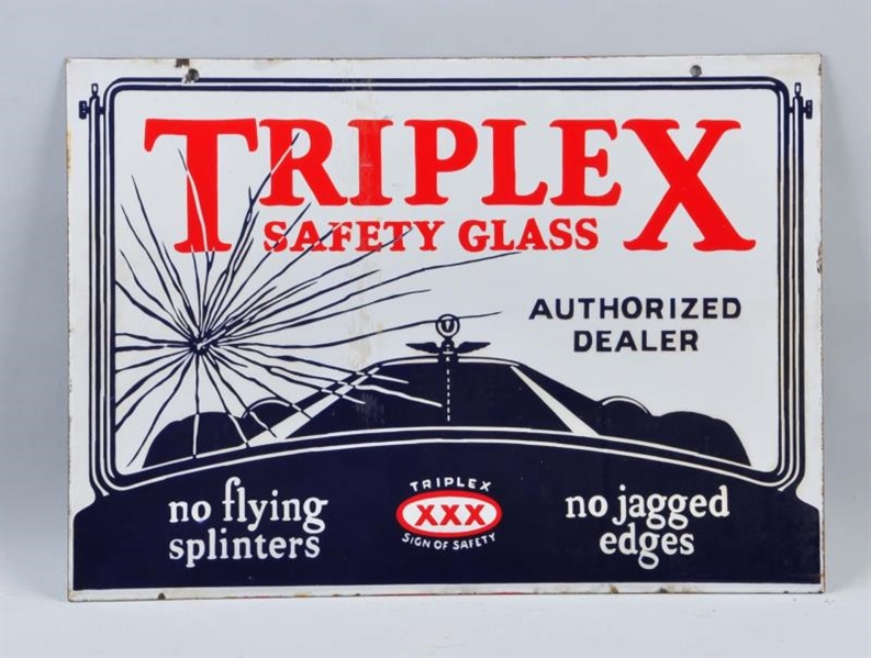 TRIPLEX SAFETY GLASS AUTHORIZED DEALER DSP SIGN.  