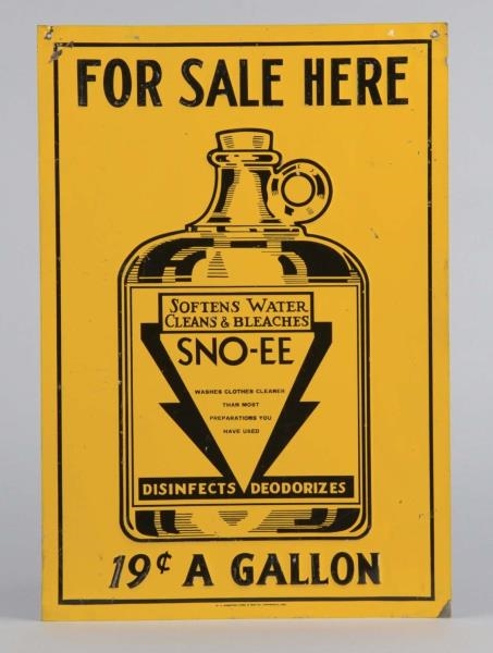 SNO-EE CLEANER EMBOSSED TIN SIGN                  