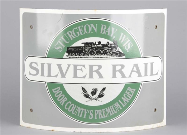 SILVER RAIL LAGER TIN LITHO SIGN                  