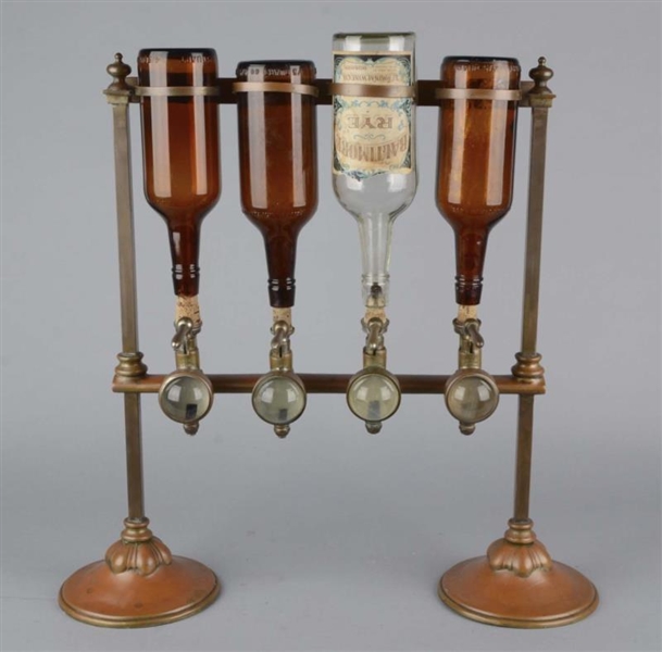QUAD WHISKEY DISPENSER WITH OPTIC PEARL MEASURES  