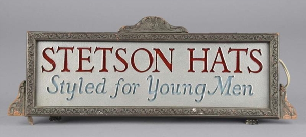 STETSON HATS LIGHTED ADVERTISING SIGN             