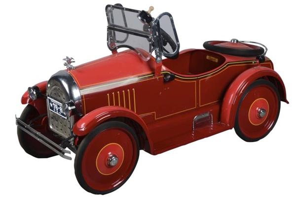PRESSED STEEL RED PEDAL CAR FIRE TRUCK            
