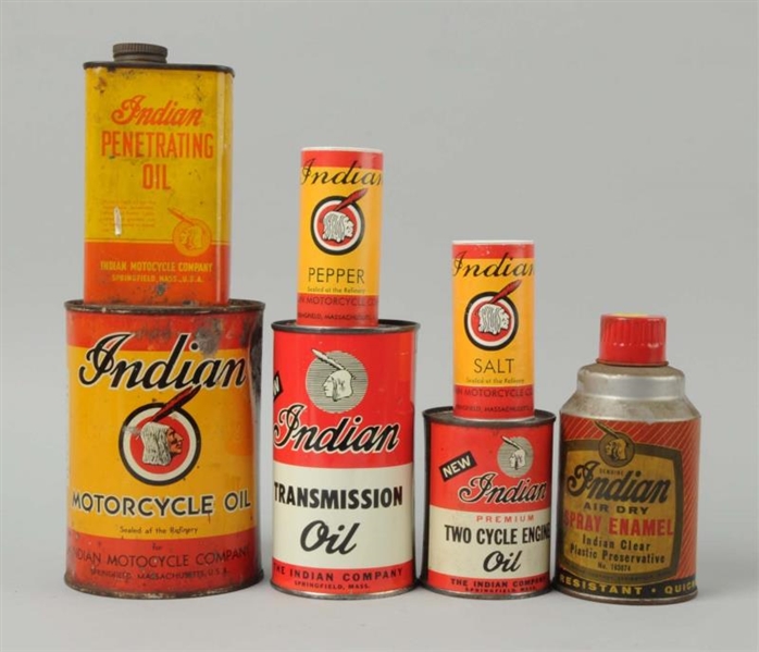LOT OF 7: INDIAN MOTORCYCLE ITEMS.                