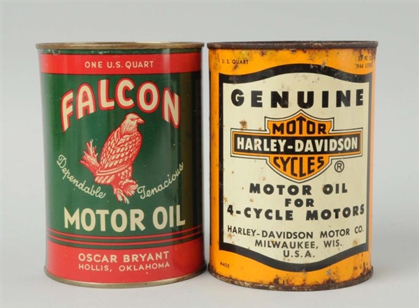 LOT OF 2: MOTOR OIL CANS.                         