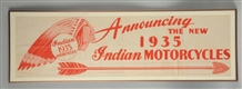 LOT OF 2: INDIAN MOTORCYCLES ADVERTISING SIGNS    