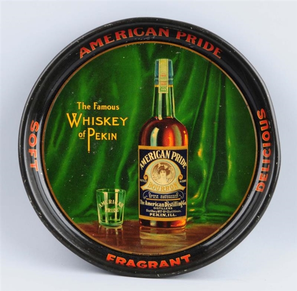 AMERICAN PRIDE WHISKEY SERVING TRAY.              