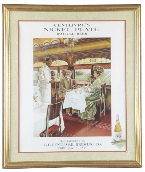 CENTLIVRES NICKEL PLATE BEER LITHOGRAPH          