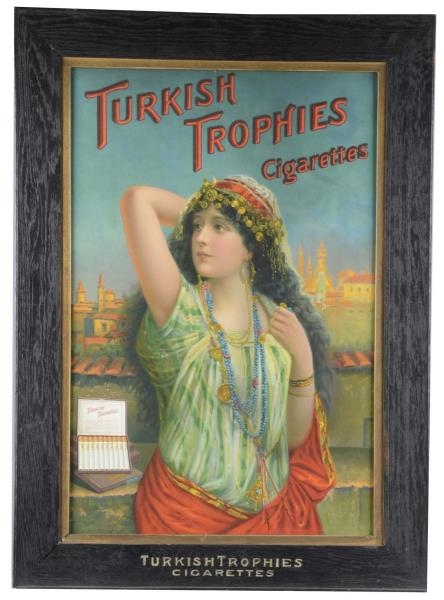 TURKISH TROPHIES CIGARETTES LITHOGRAPH IN FRAME   