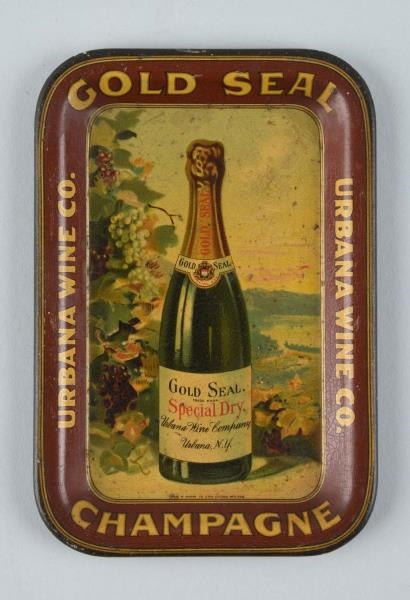 GOLD SEAL CHAMPAGNE ADVERTISING TIP TRAY.         
