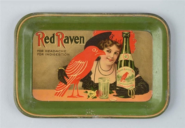 RED RAVEN ADVERTISING TRAY.                       