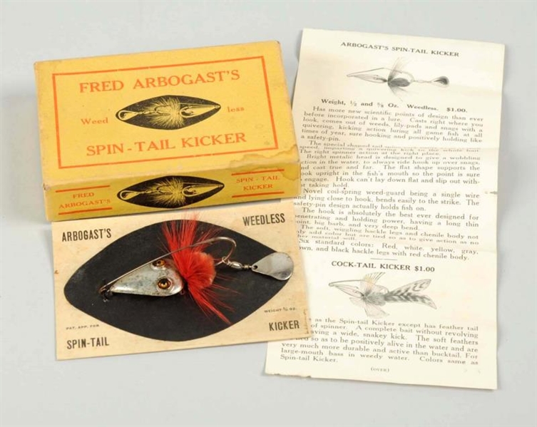 ARBOGASTS SPIN TAIL KICKER INTRODUCTORY PACKAGE. 