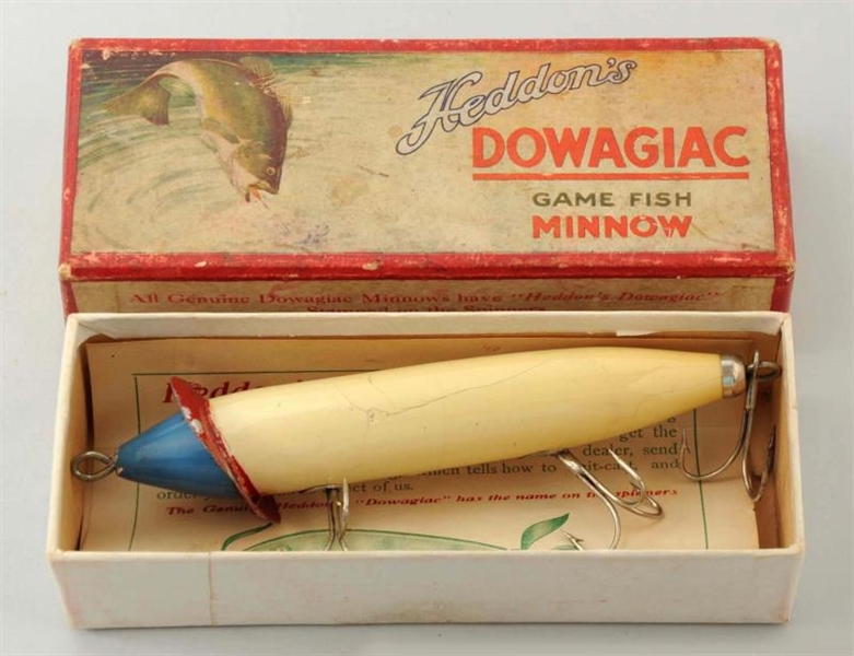 HEDDON 200 SURFACE WITH BOX AND PAPER.            