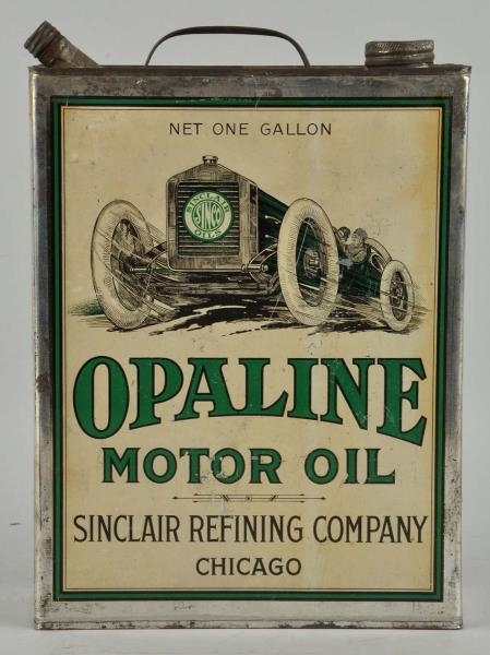 SINCLAIR OPALINE MOTOR OIL CAN W/ EARLY GRAPHICS. 