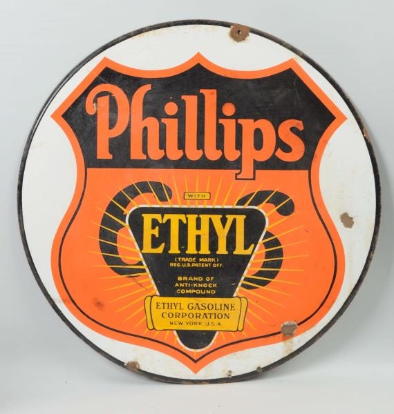 PHILLIPS 66 WITH ETHYL LOGO SIGN.                 