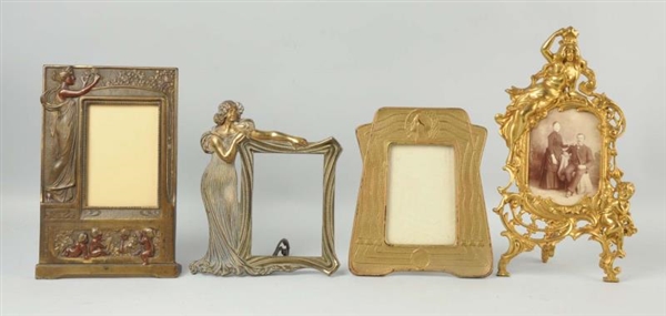 LOT OF 4: CAST IRON PICTURE FRAMES.               