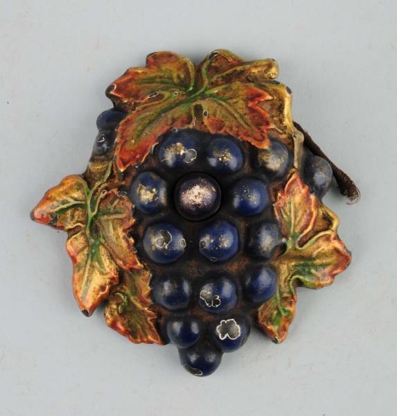 CAST IRON CLUSTER OF GRAPES DOORBELL.             