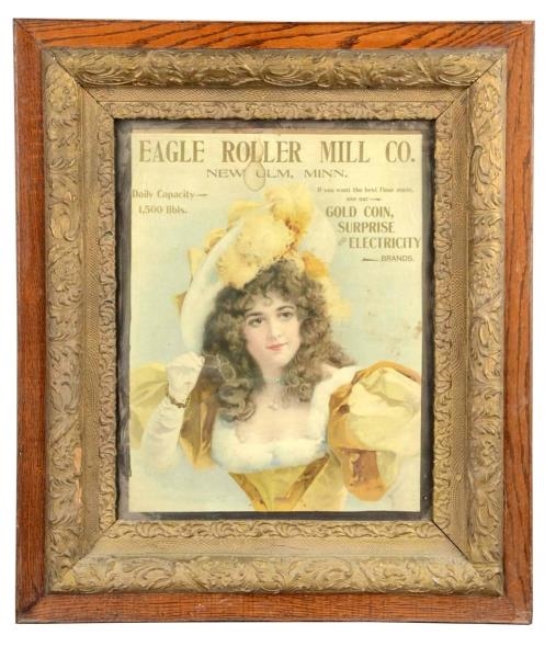 EAGLE ROLLER MILL CO. ADVERTISEMENT IN FRAME      