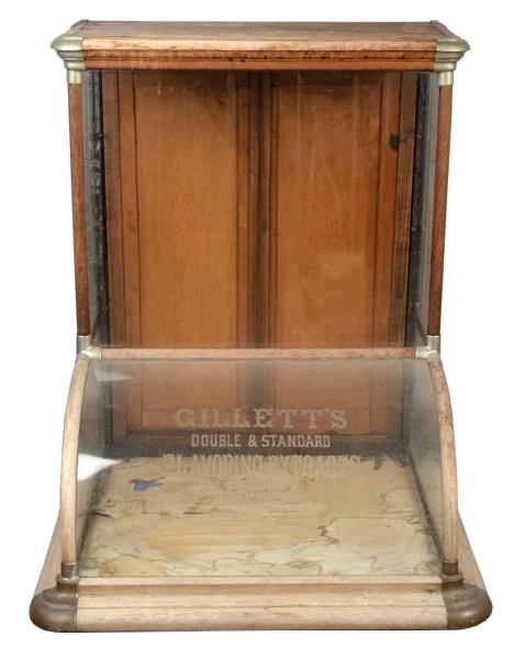 GILLETTS FLAVORING EXTRACTS DISPLAY SHOWCASE     