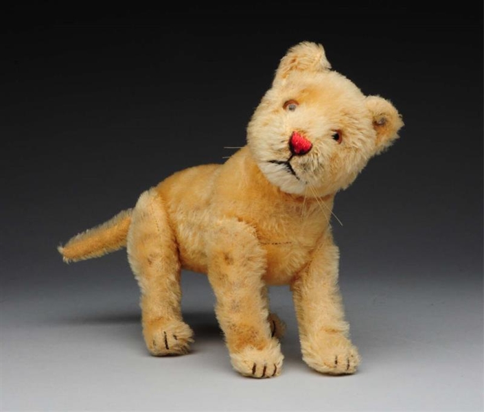 FULLY JOINTED PREWAR STEIFF YOUNG LION WITH ID.   