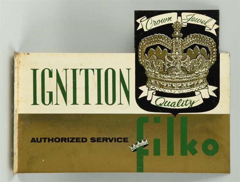 FILKO IGNITION TIN ADVERTISING FLANGE SIGN.       