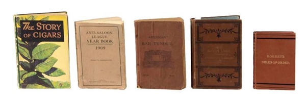 LOT OF 5: EARLY BOOKS FOR THE GENTLEMAN           