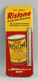 RISSOLE TIN ADVERTISING THERMOMETER.              