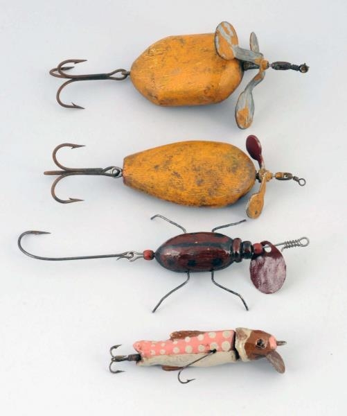 LOT OF 4: FISHING LURES.                          