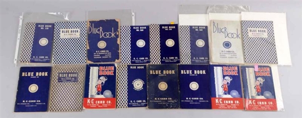 COLLECTION OF 16 K.C. CARD COMPANY BLUE BOOKS     